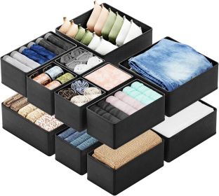 Drawer Organizer Clothes, 12 Pack Dresser Organizer Bins for Nursery, Closet Organization and Storage Dividers for Clothing, Baby Clothes, Underw